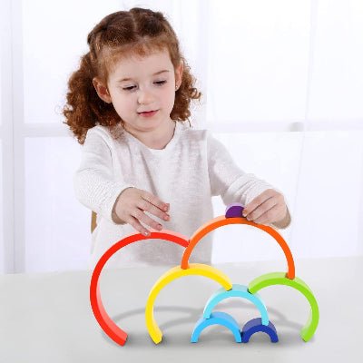 Jouet en Bois - RainbowBridge™ - Arc - En - Ciel - Bulle d'enfant