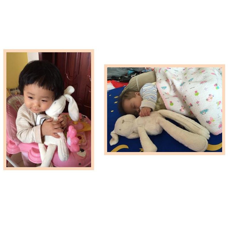 Doudou lapin deux bébé poupée lapin blanc câlin dormir