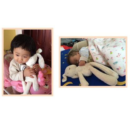 Doudou lapin deux bébé poupée lapin blanc câlin dormir