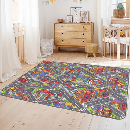Tapis circuit voiture grand tapis chambre enfant