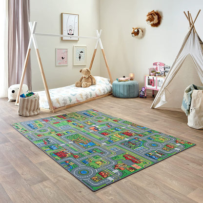 Tapis circuit voiture grande chambre enfant