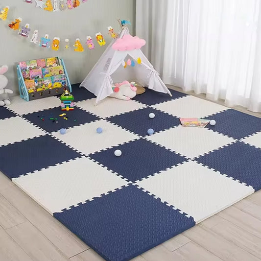 Tapis de motricite bebe blanc et bleu