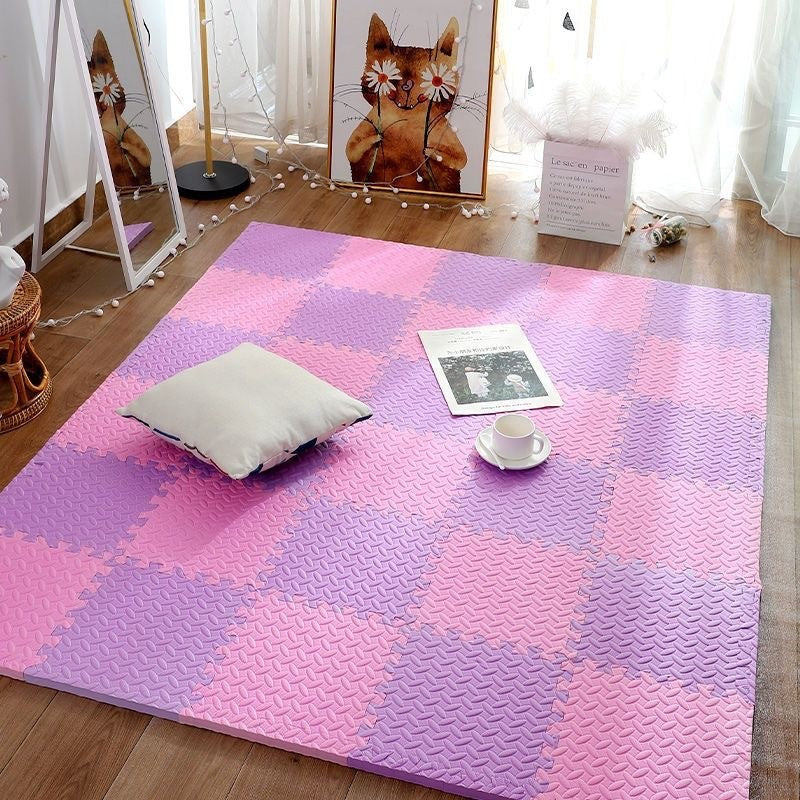 Tapis de motricite bebe violet rose variant