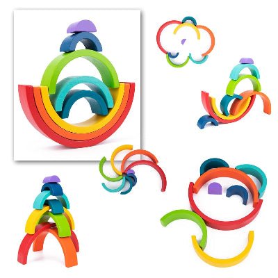 Jouet en Bois - RainbowBridge™ - Arc - En - Ciel - Bulle d'enfant