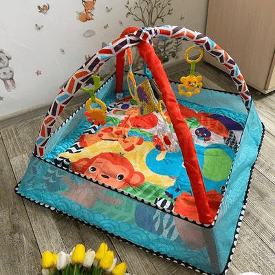 Tapis d'Éveil - BabyGymPlayMat™ - Bleu - Bulle d'enfant