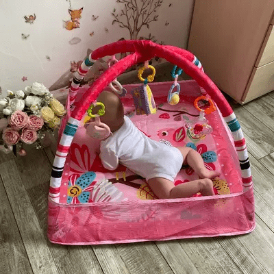 Tapis d'Éveil - BabyGymPlayMat™ - Rose - Bulle d'enfant