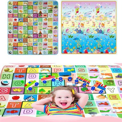 Tapis d'Éveil - HappyCrawl™ - Océan - Bulle d'enfant